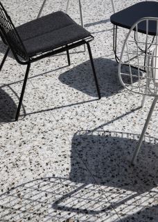 Terrasse Terrazzo 60x60 noir et gris 